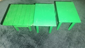 Ameublement table verte