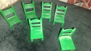 Ameublement chaise verte